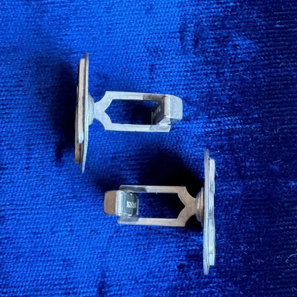 Vintage Mid-Century Sterling Silver Abstract/Postmodern Cufflinks